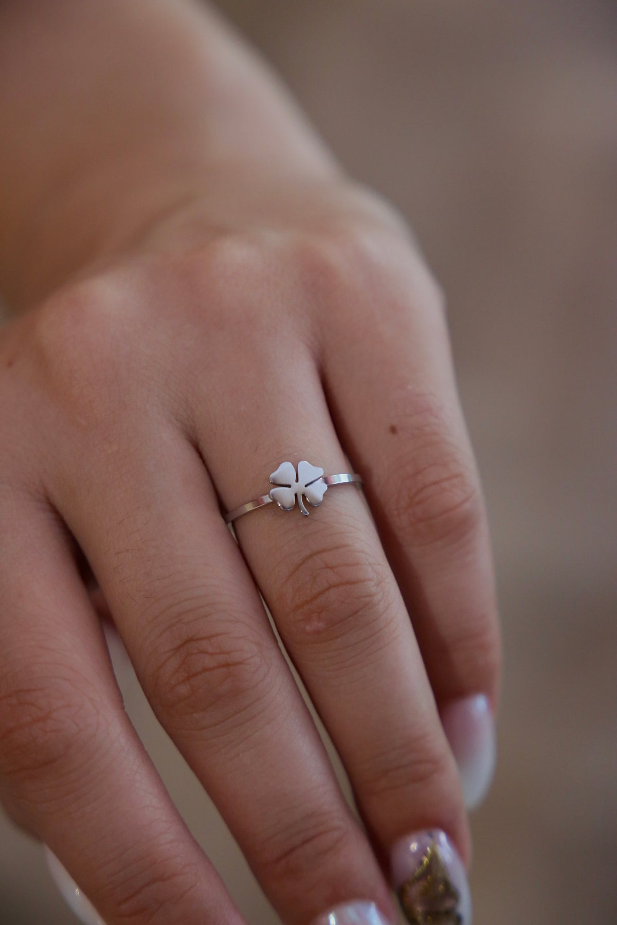 Clover Silver Ring