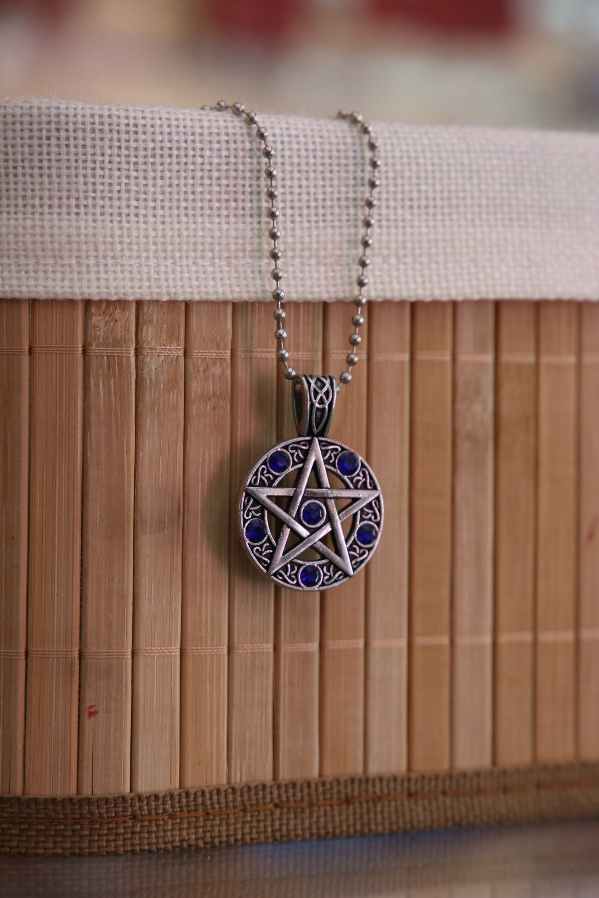 Blue Pentagram Necklace