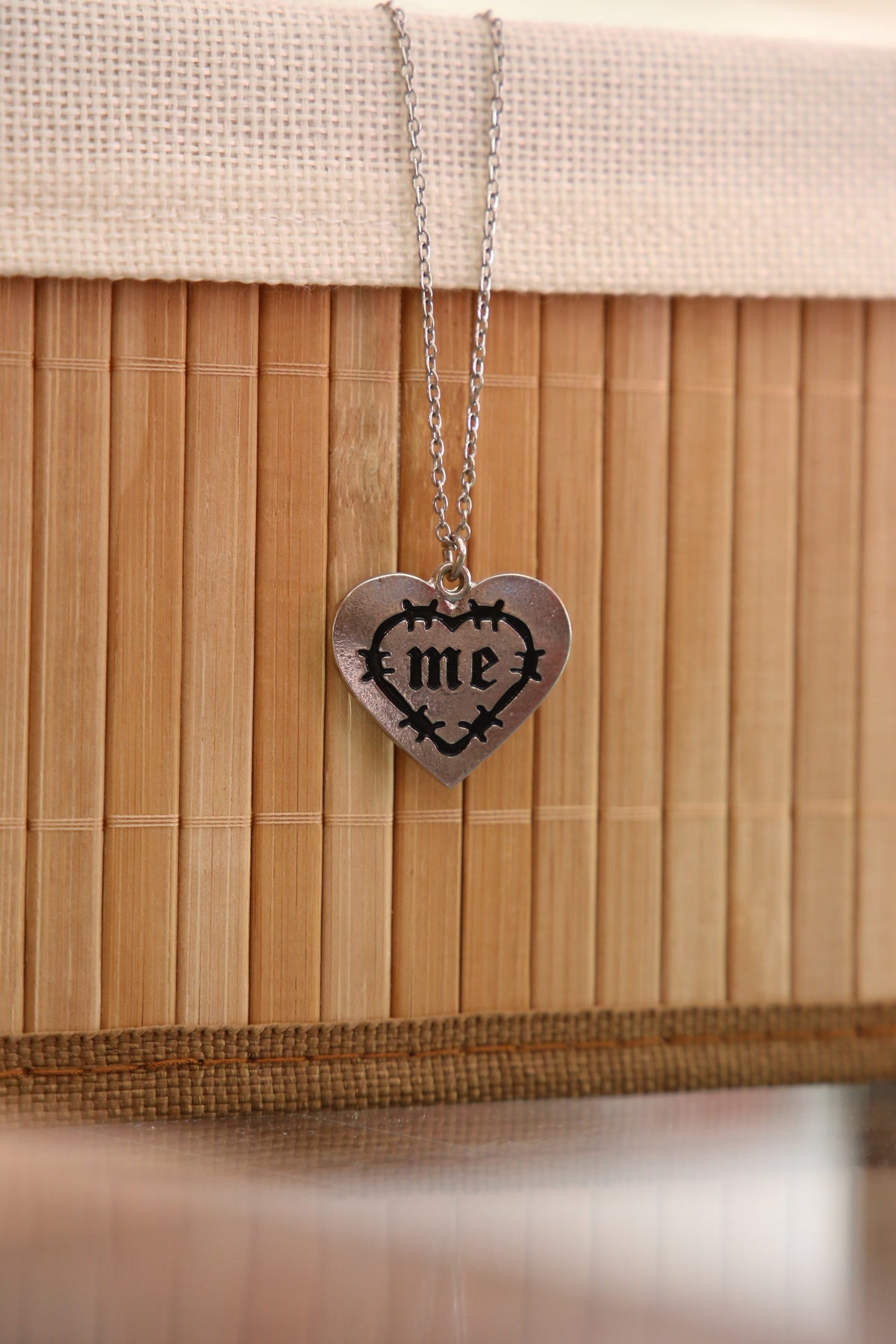 Black Wire 'Me' Heart Necklace