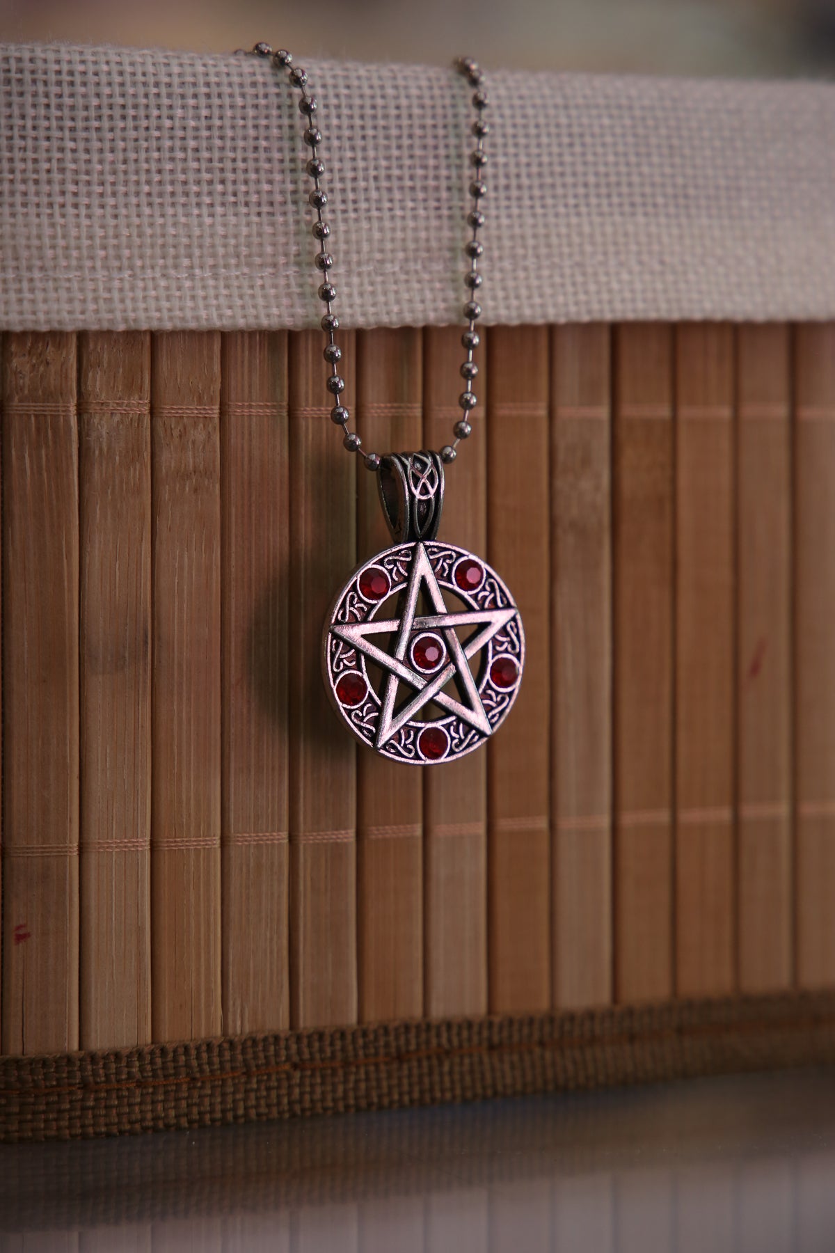 Red Pentagram Necklace