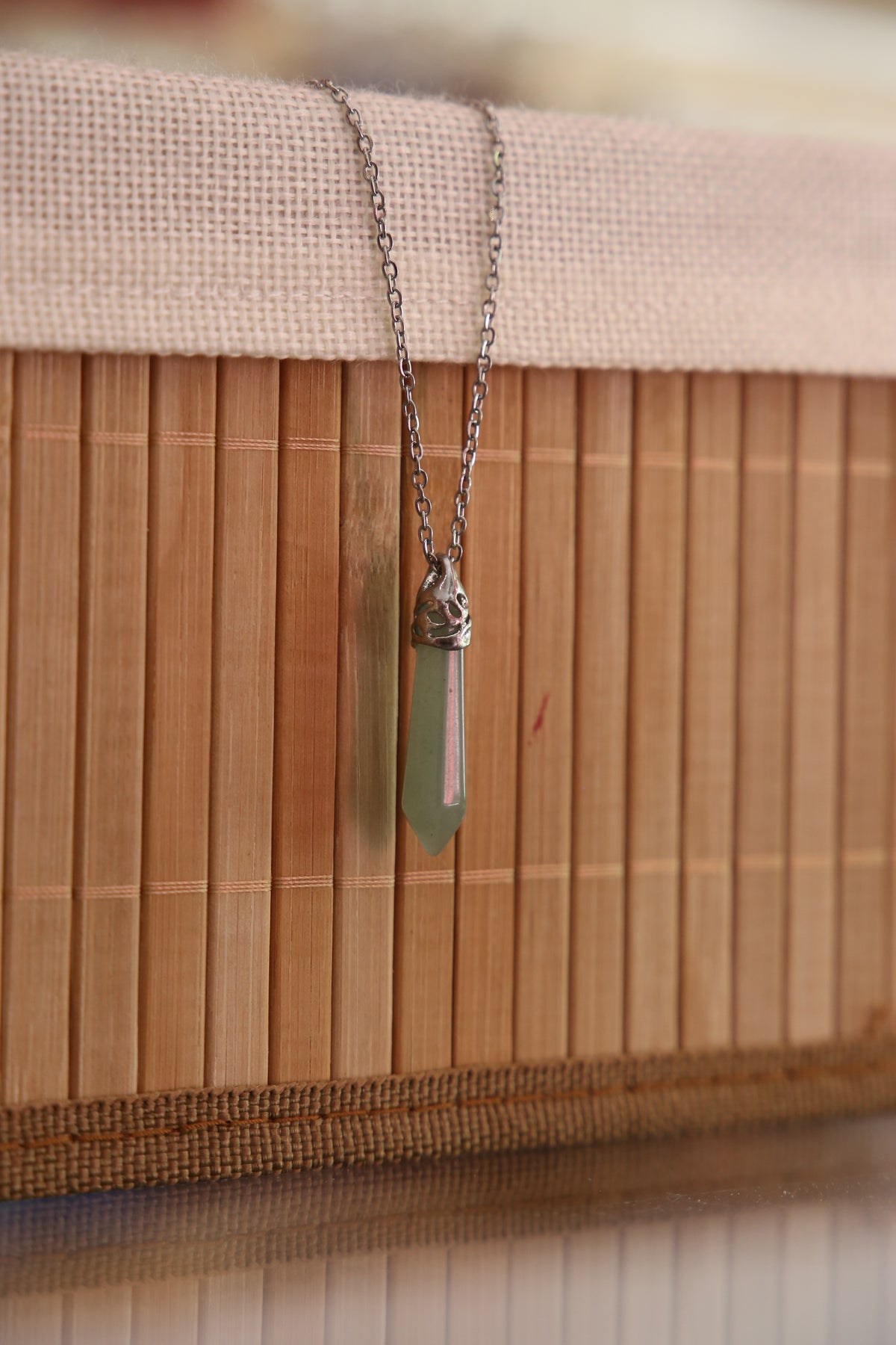 Green Natural Stone Necklace