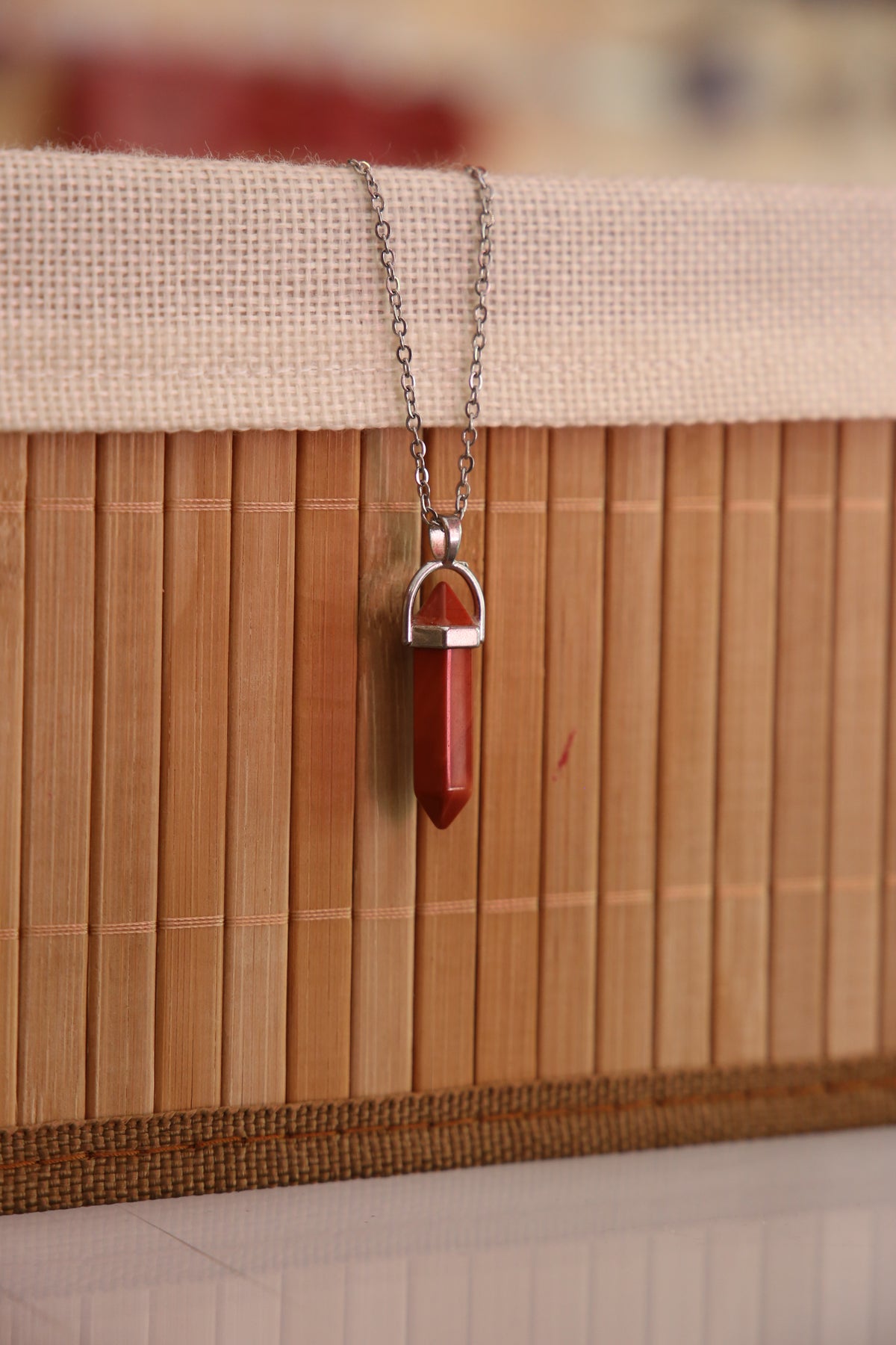 Red Natural Stone Necklace
