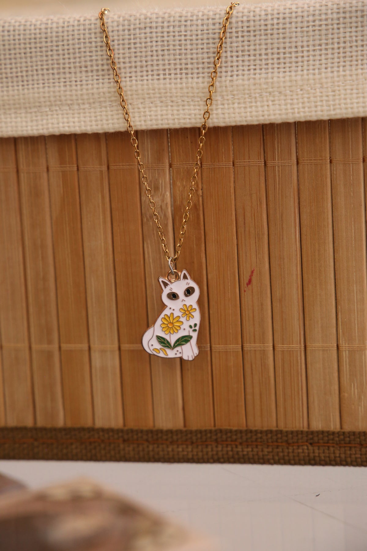 White Cat Necklace