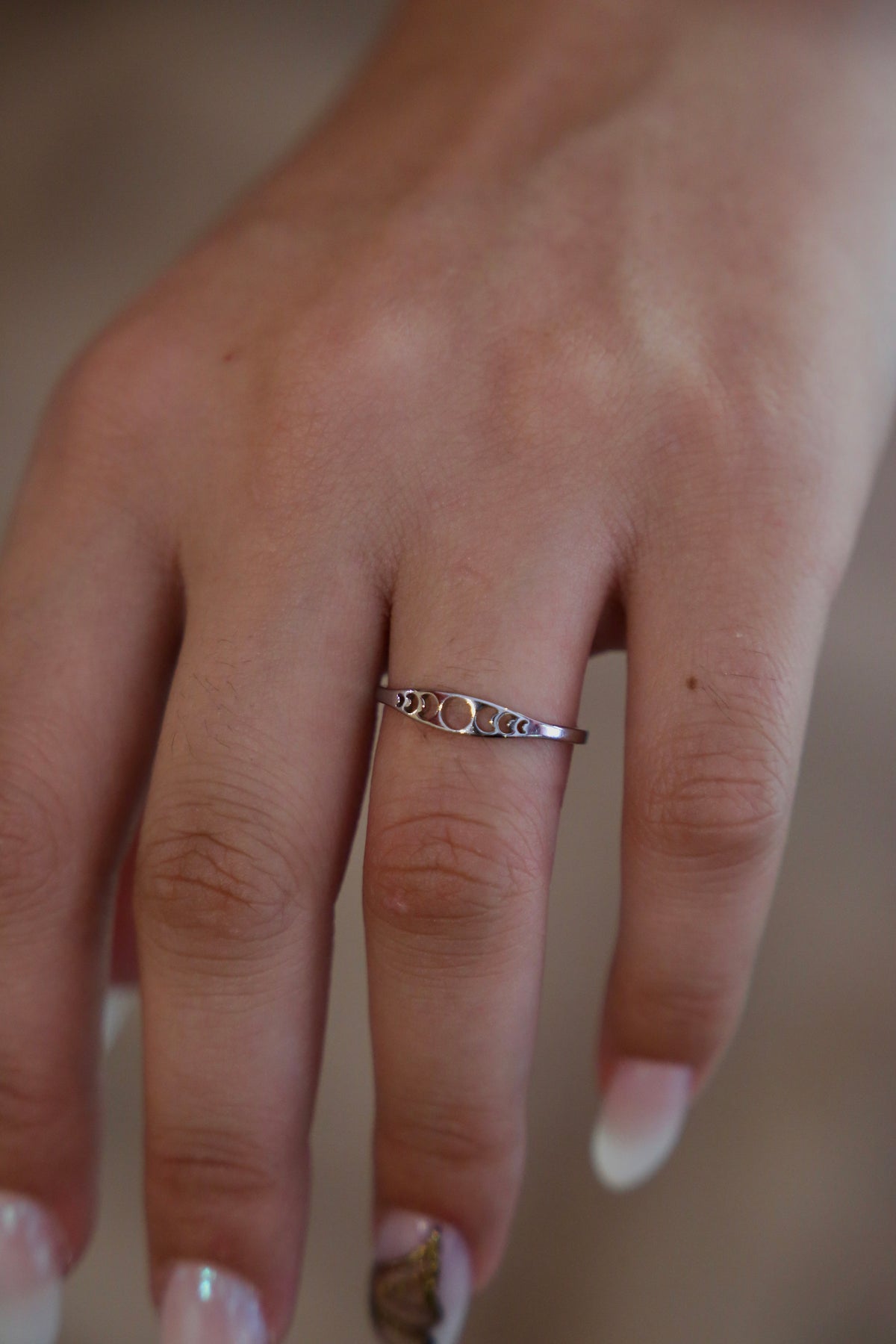 Minimalistic Moon Phase Ring