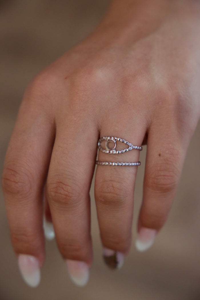 Double Layered Eye Ring