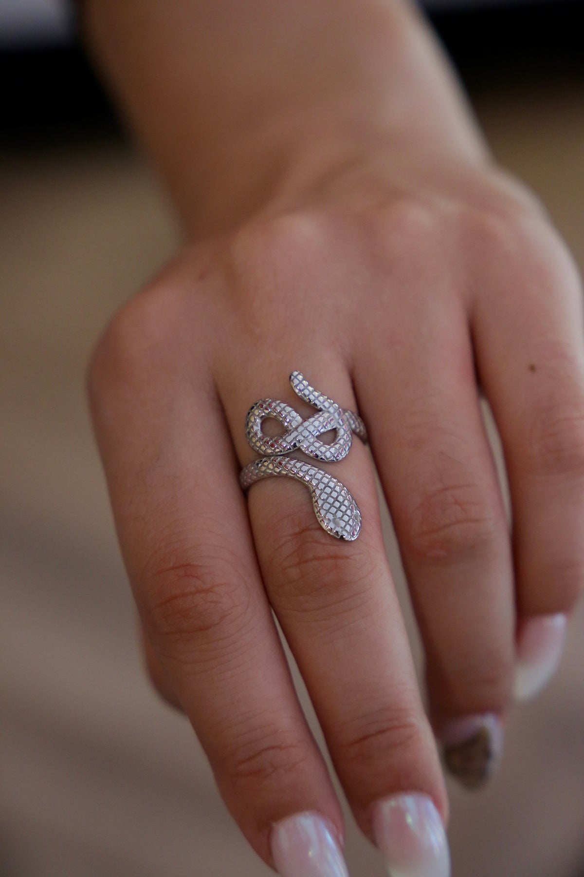 Silver Snake Ring v2