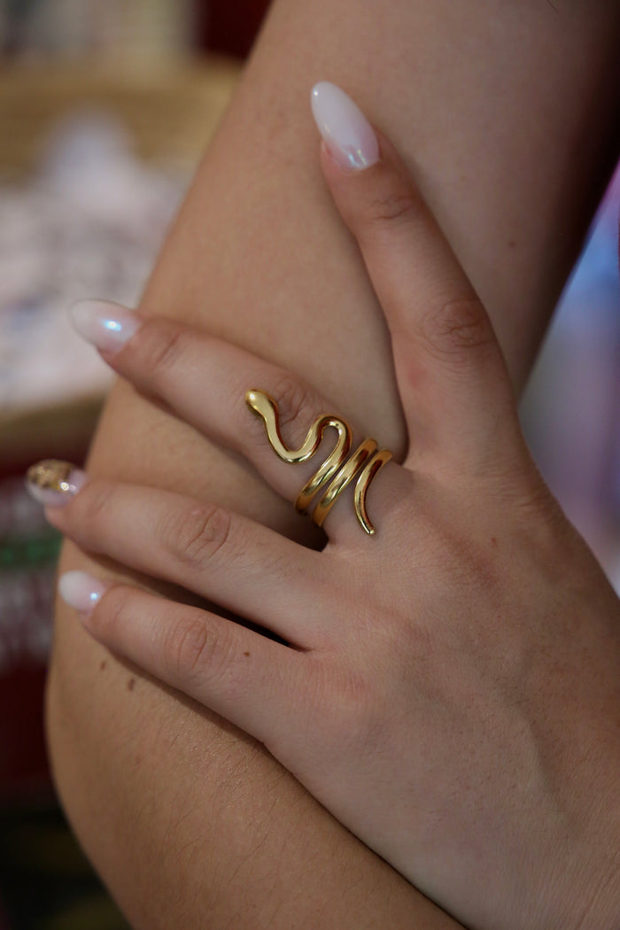 Golden Snake Ring