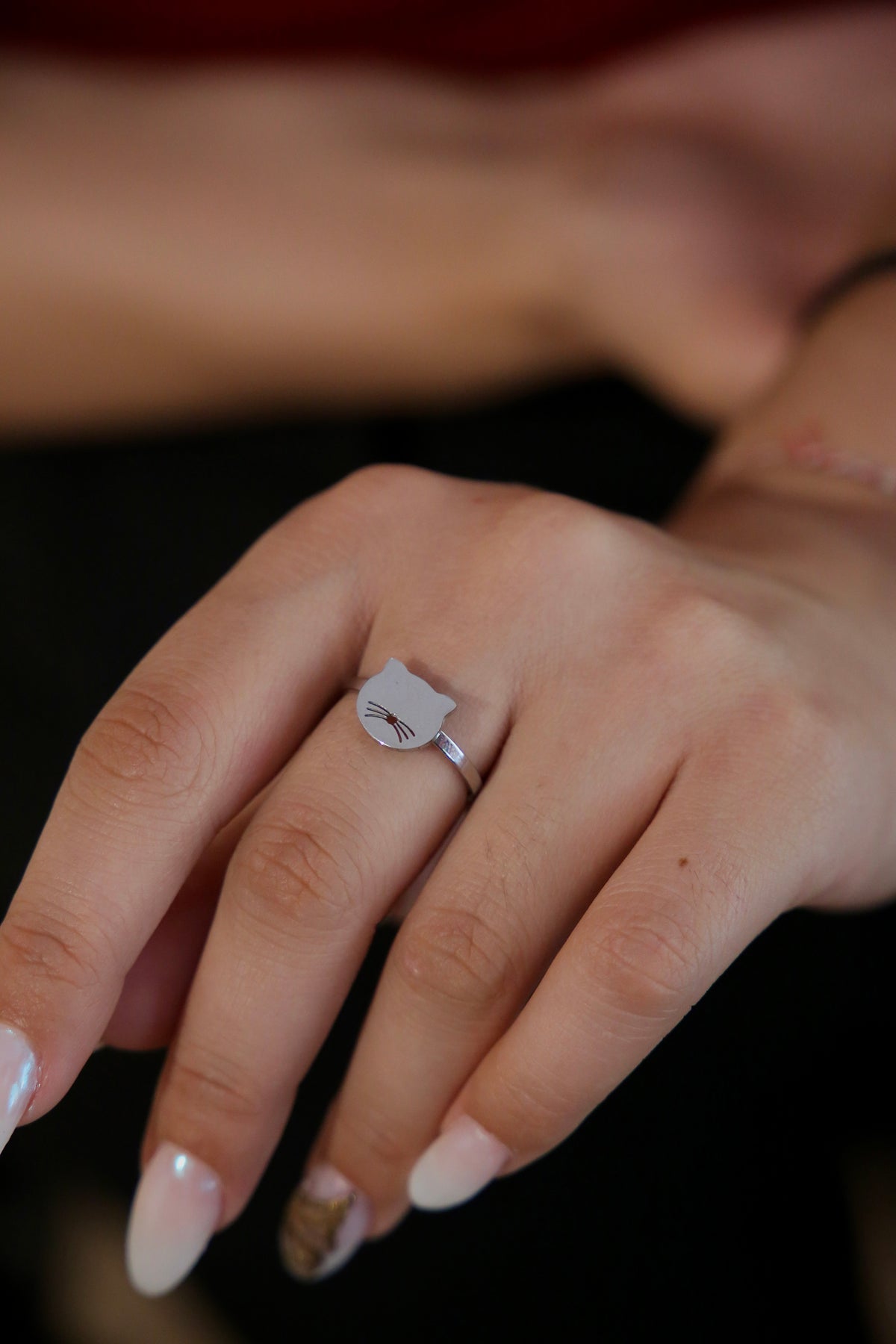 Silver Cat Ring