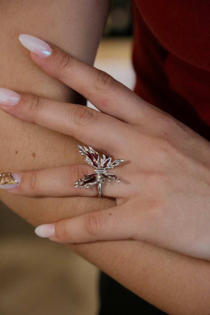 Red Butterfly Ring