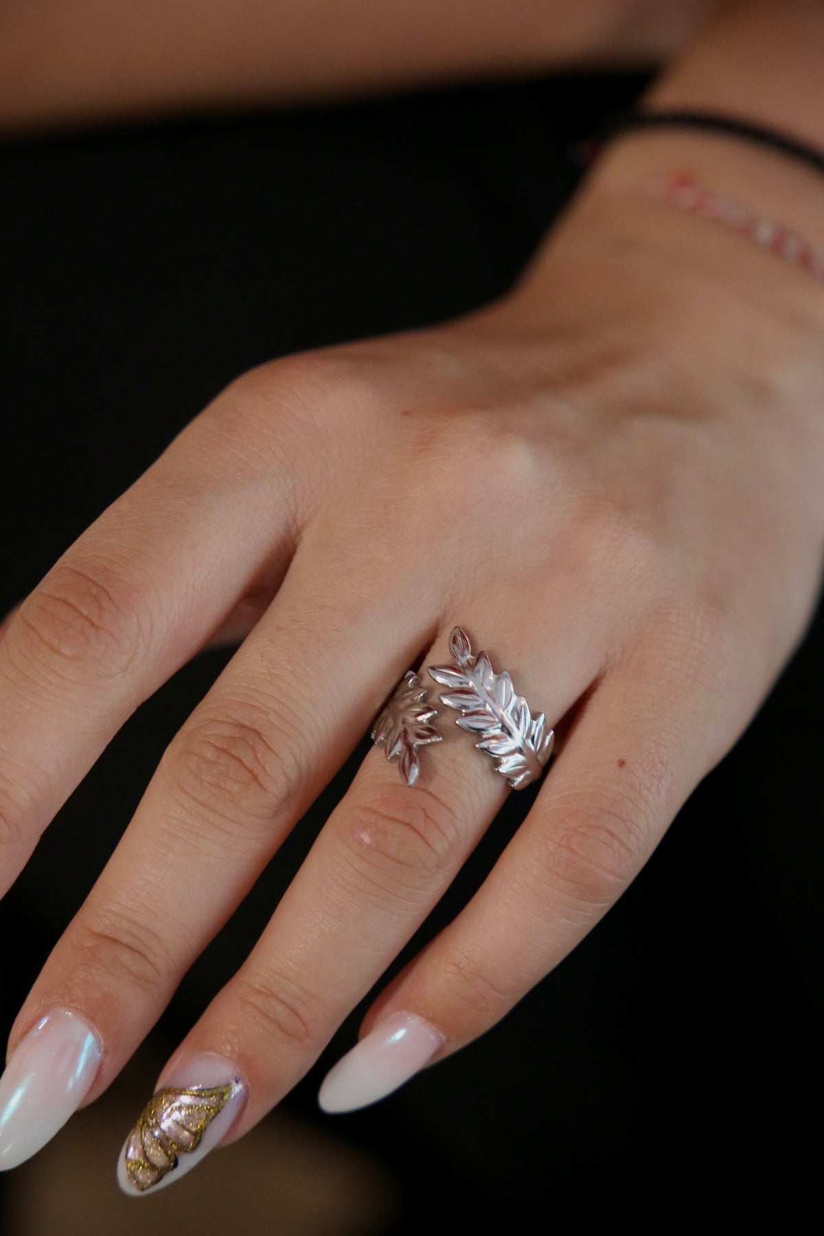 Silver Leaf Ring