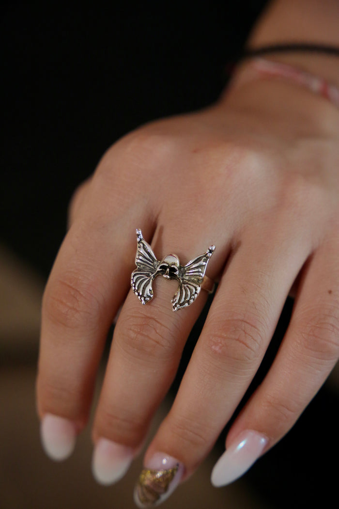 Butterfly Skull Ring