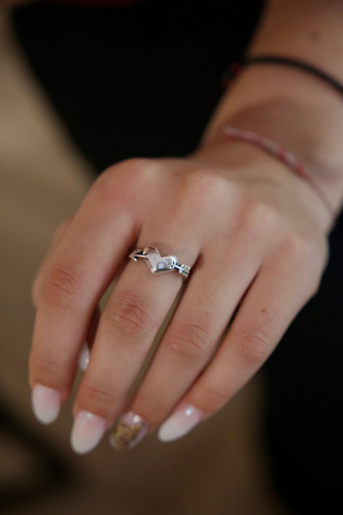 Heart Arrow Ring