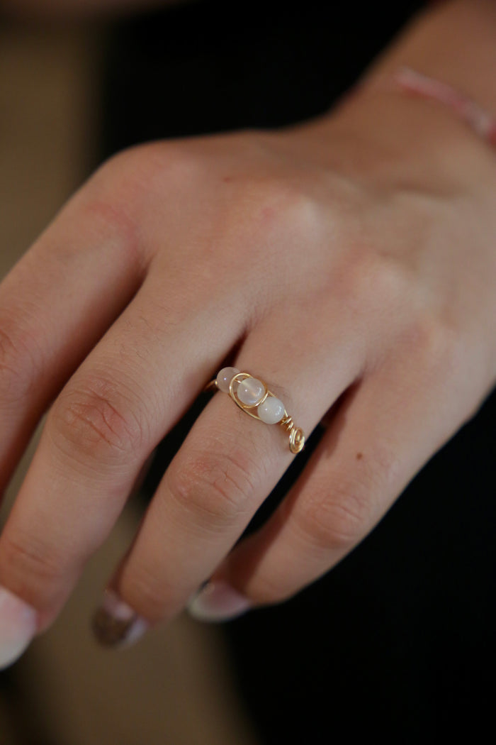 White Crystal Ring