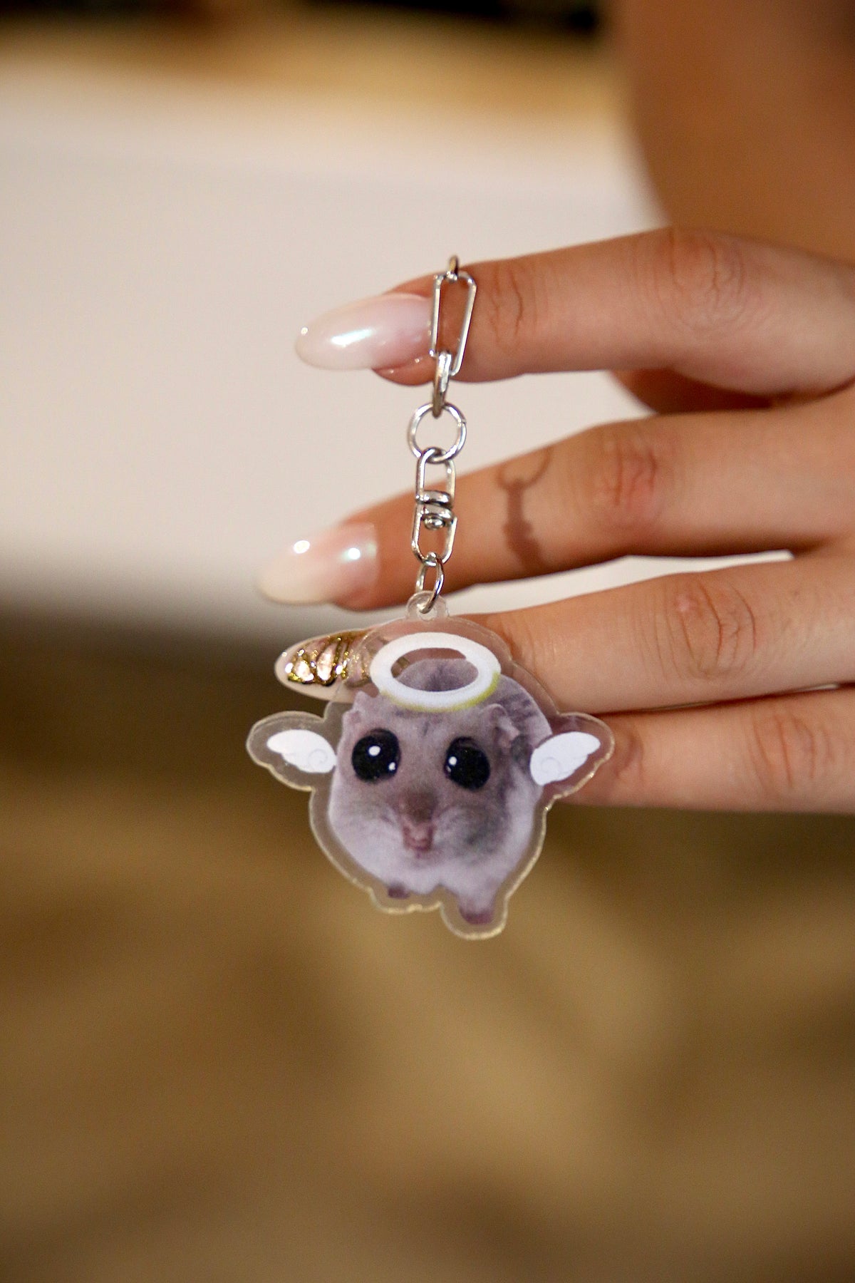 Angel Cat Keychain
