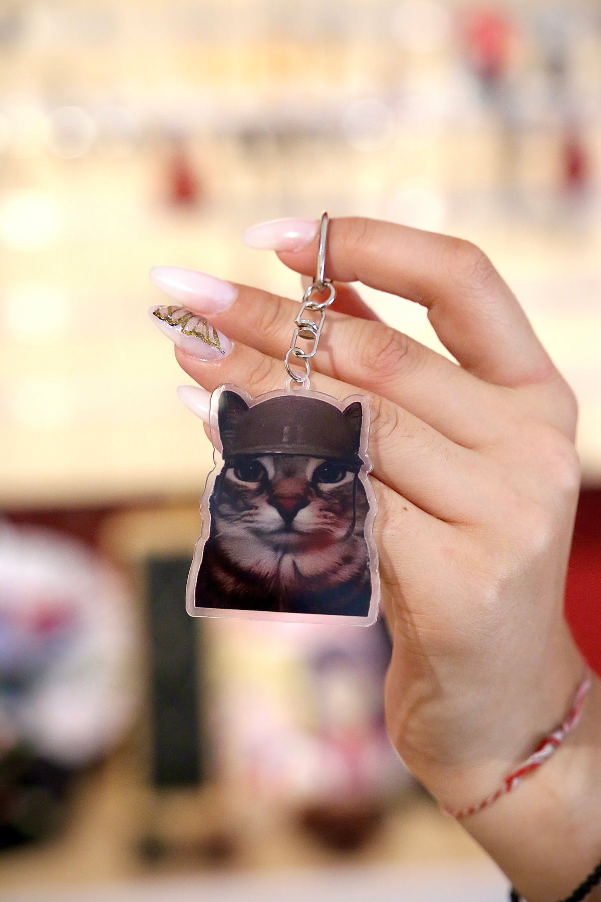 Military Cat Keychain