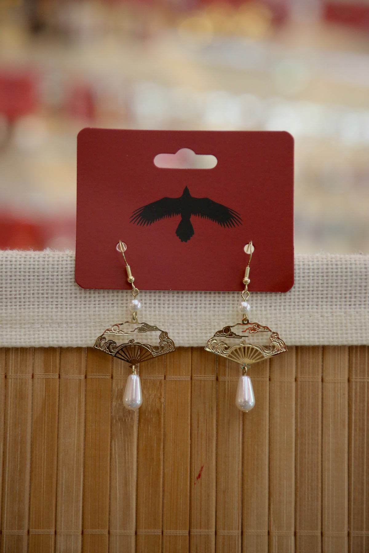 Golden Fan Earrings