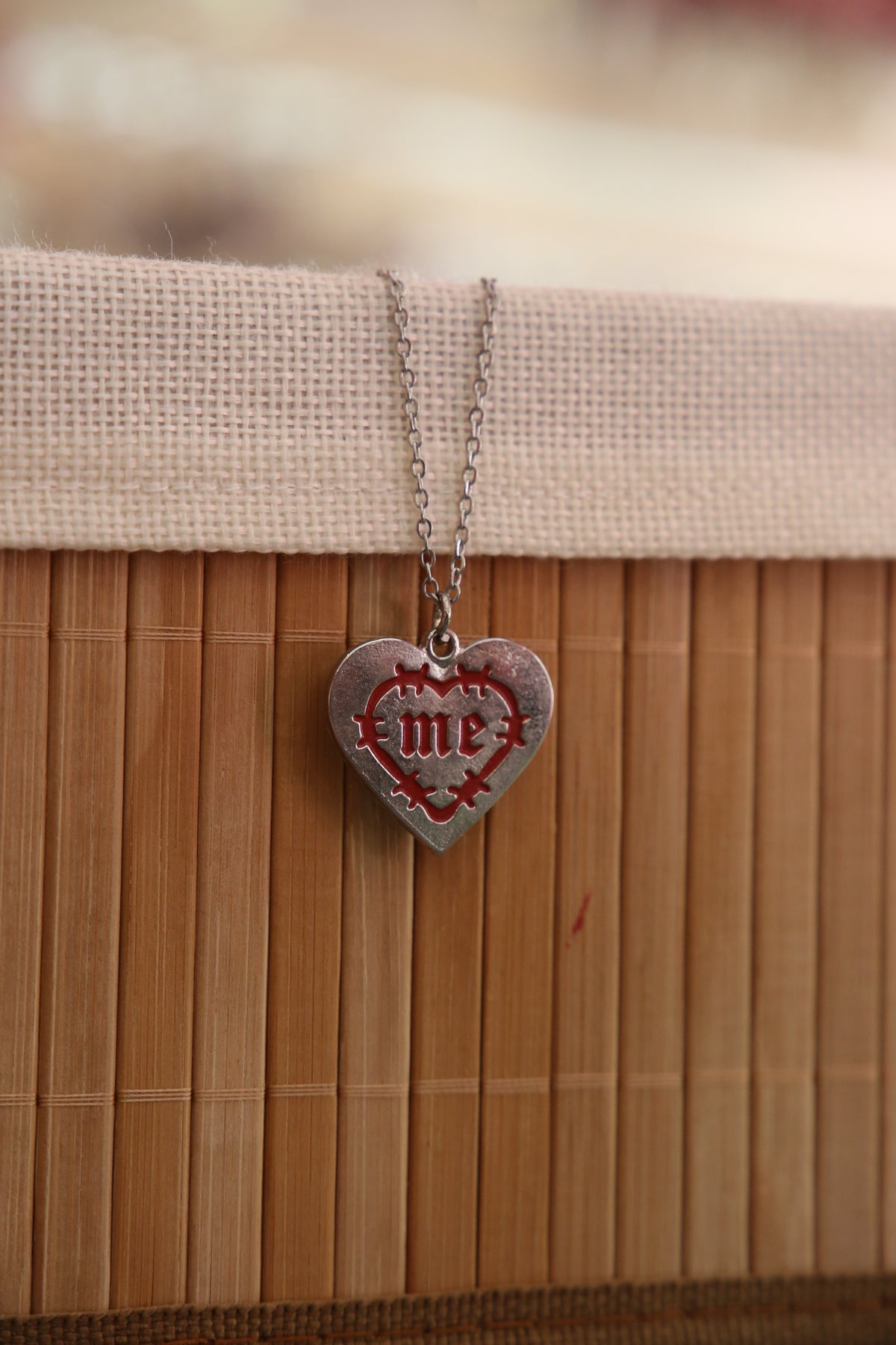 Red Wire 'Me' Heart Necklace
