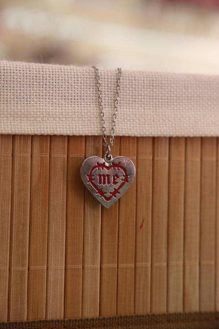 Red Wire 'Me' Heart Necklace