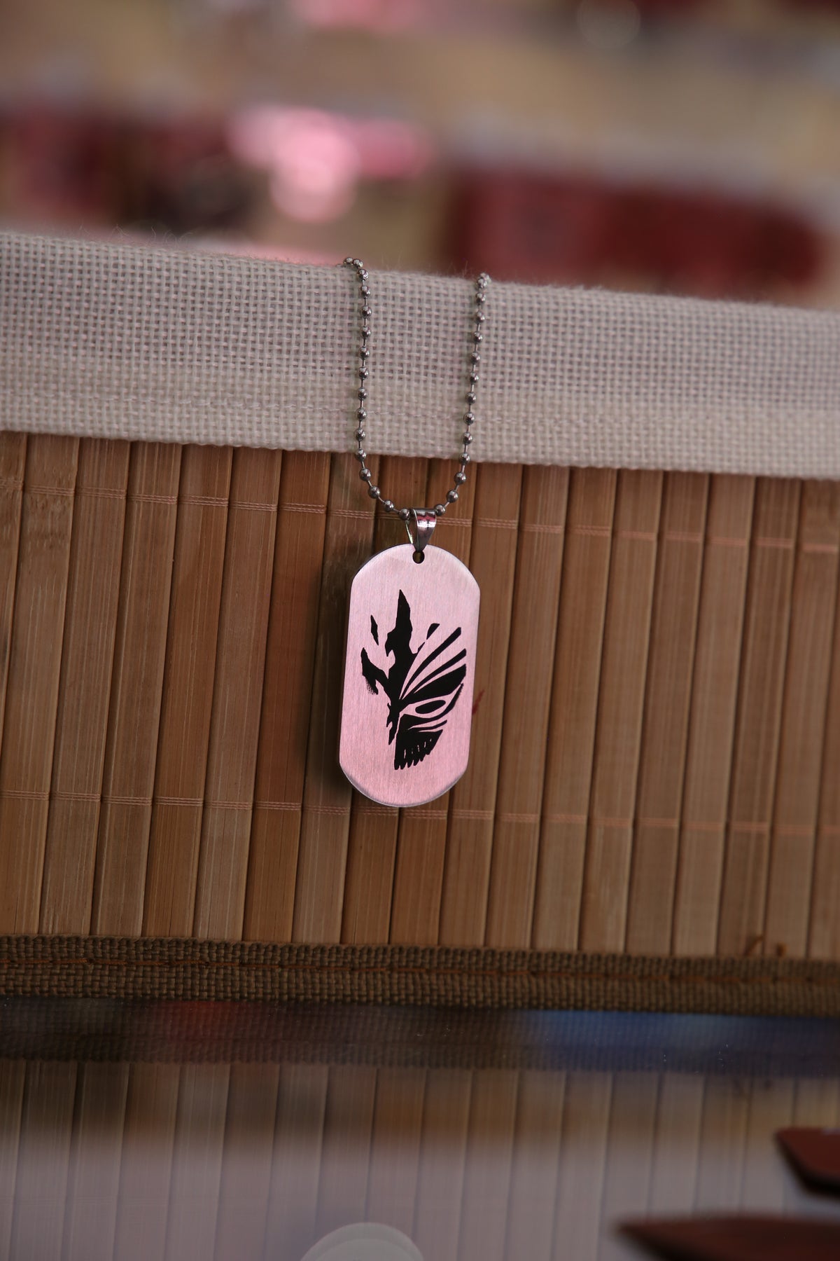 Bleach Silver Carved Mask Necklace
