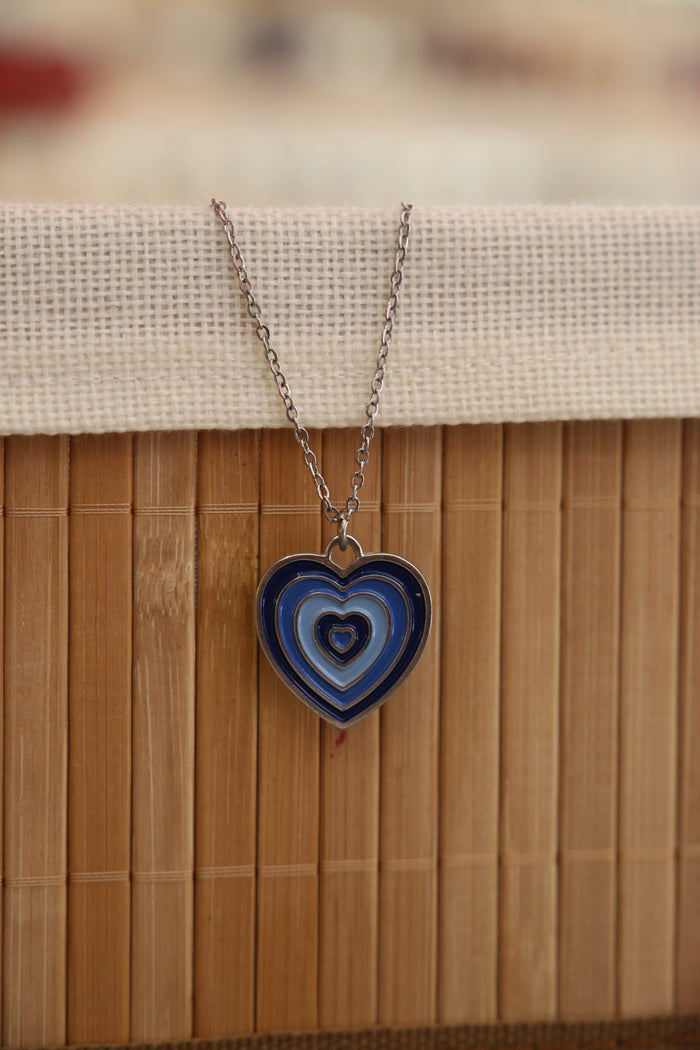 Blue Heart Necklace
