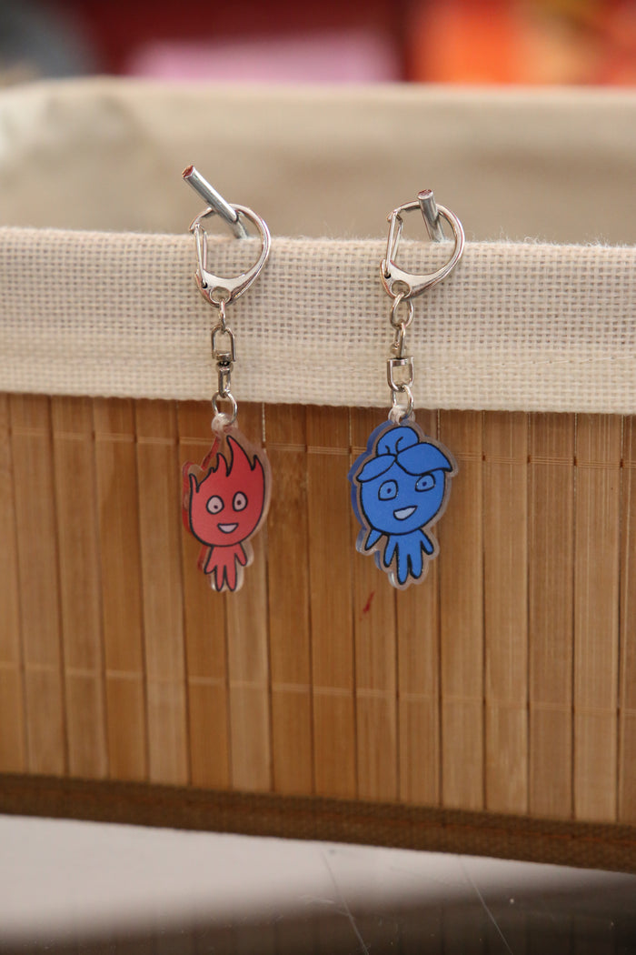 WaterGirl FireBoy Keychains