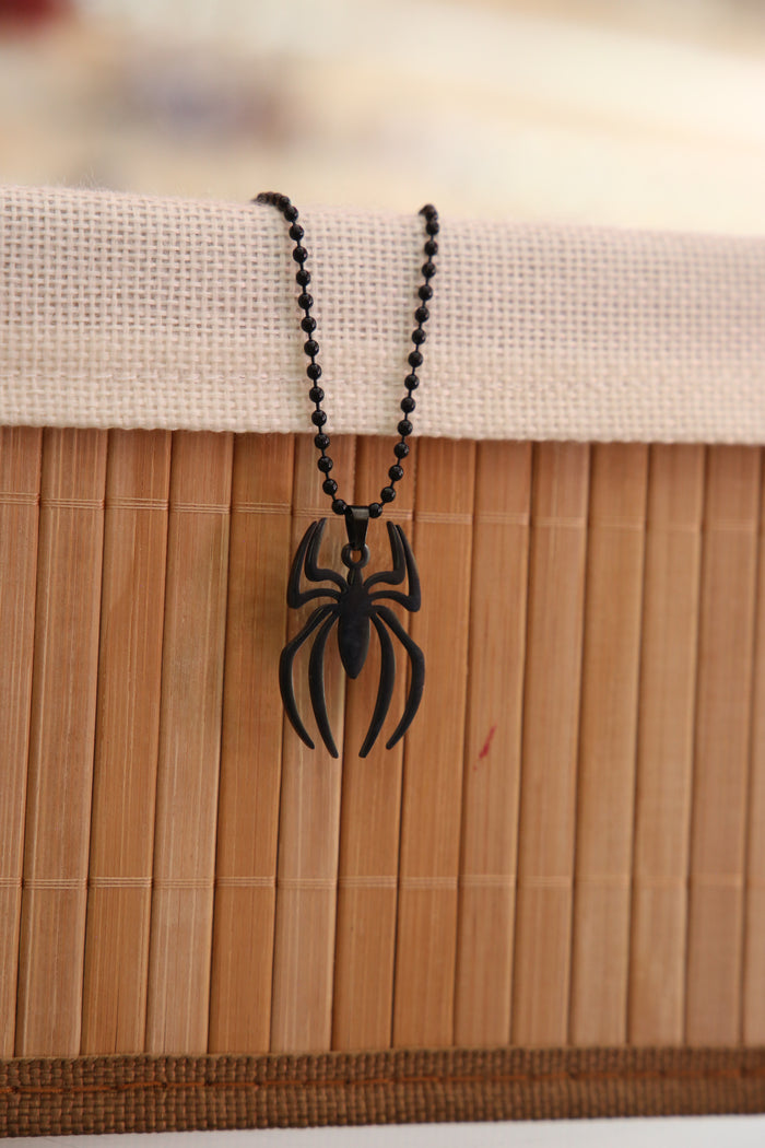 Black Spider Necklace