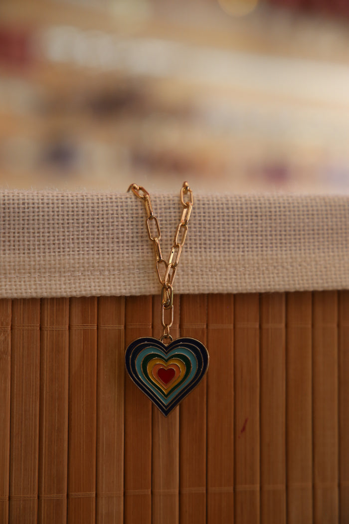 Rainbow Heart Necklace