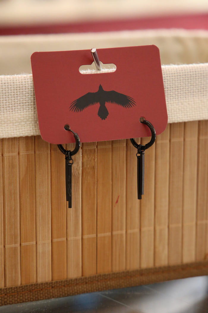 Black Drop Earrings