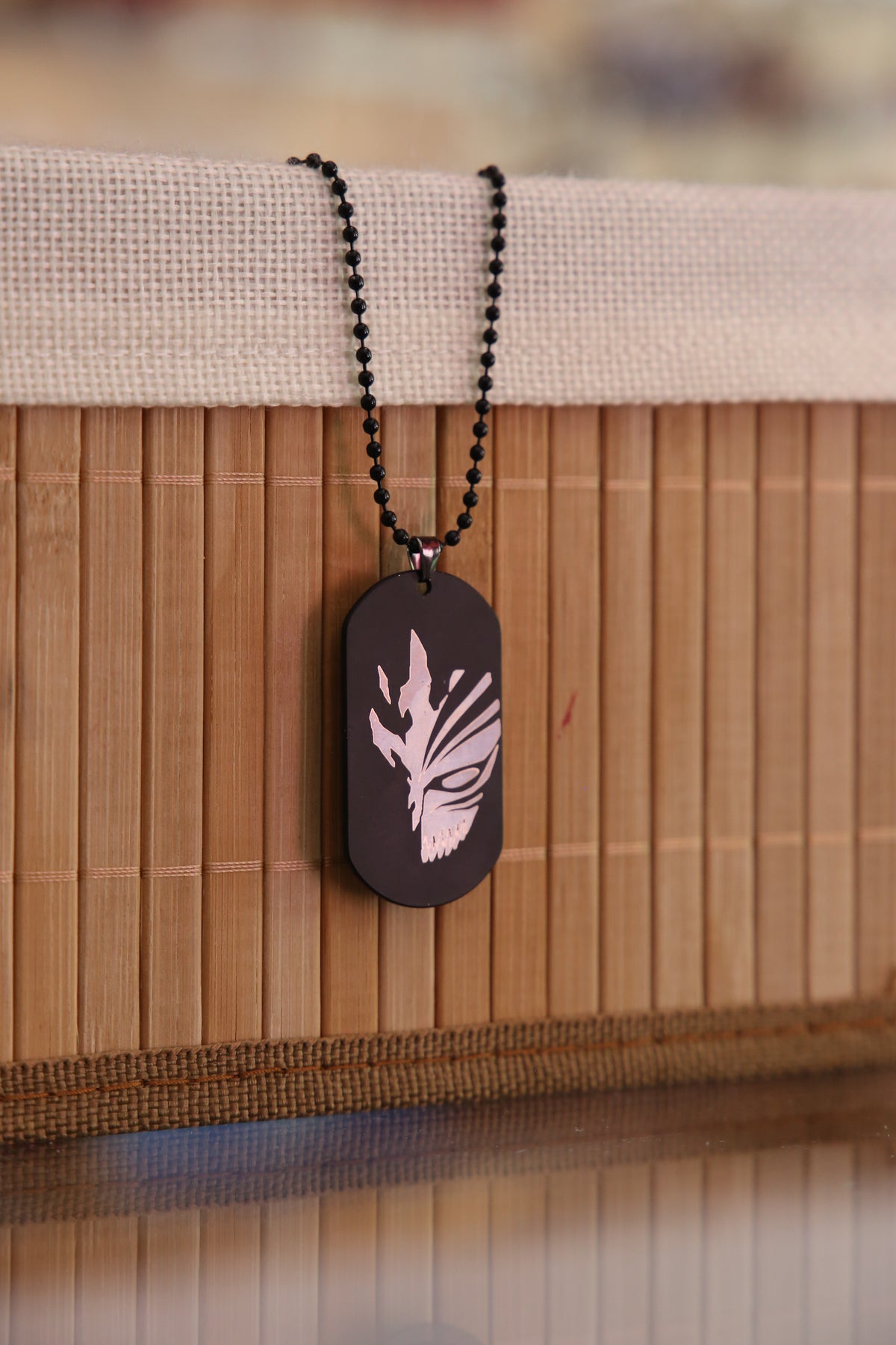 Bleach Black Carved Mask Necklace