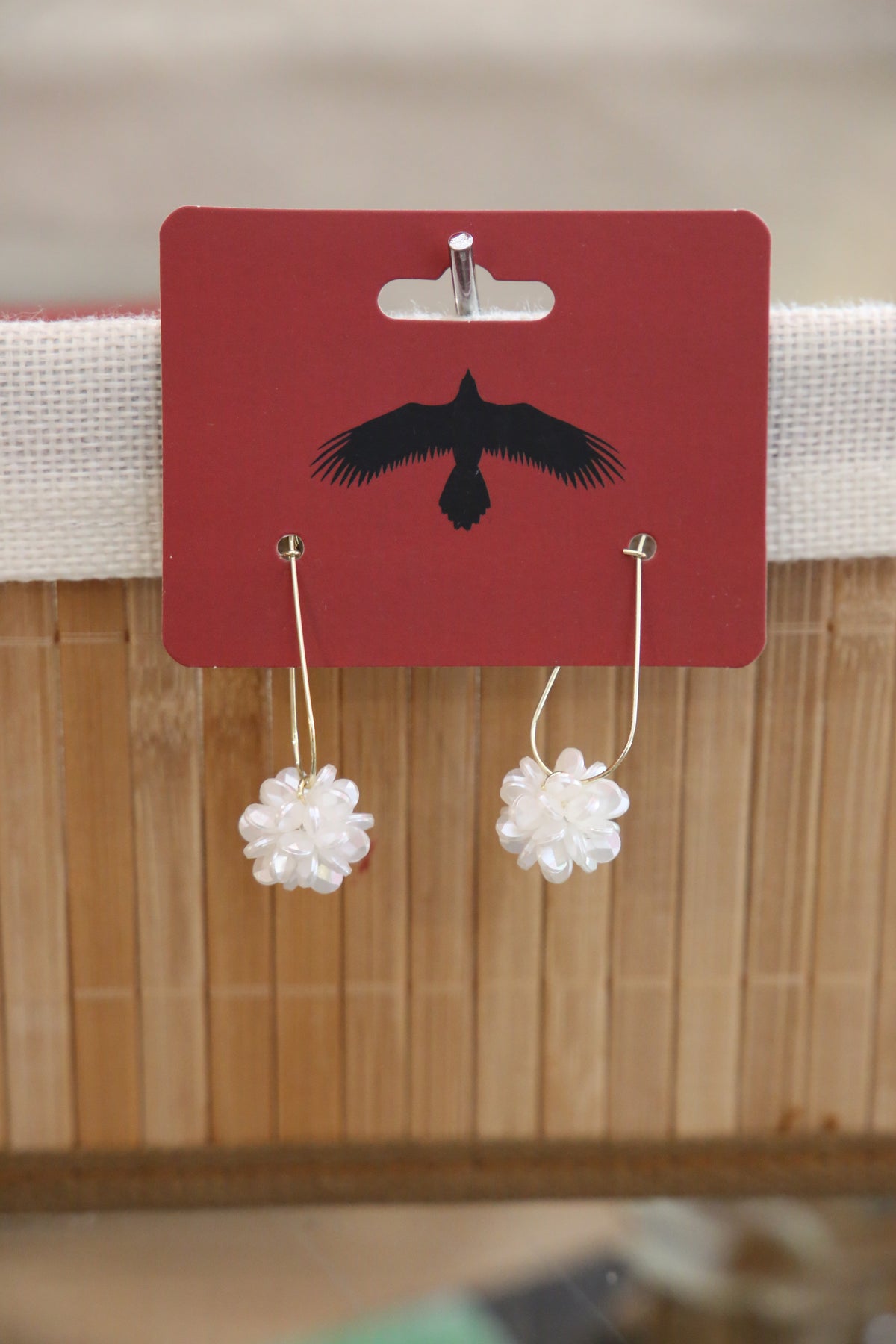 White Flower Earrings