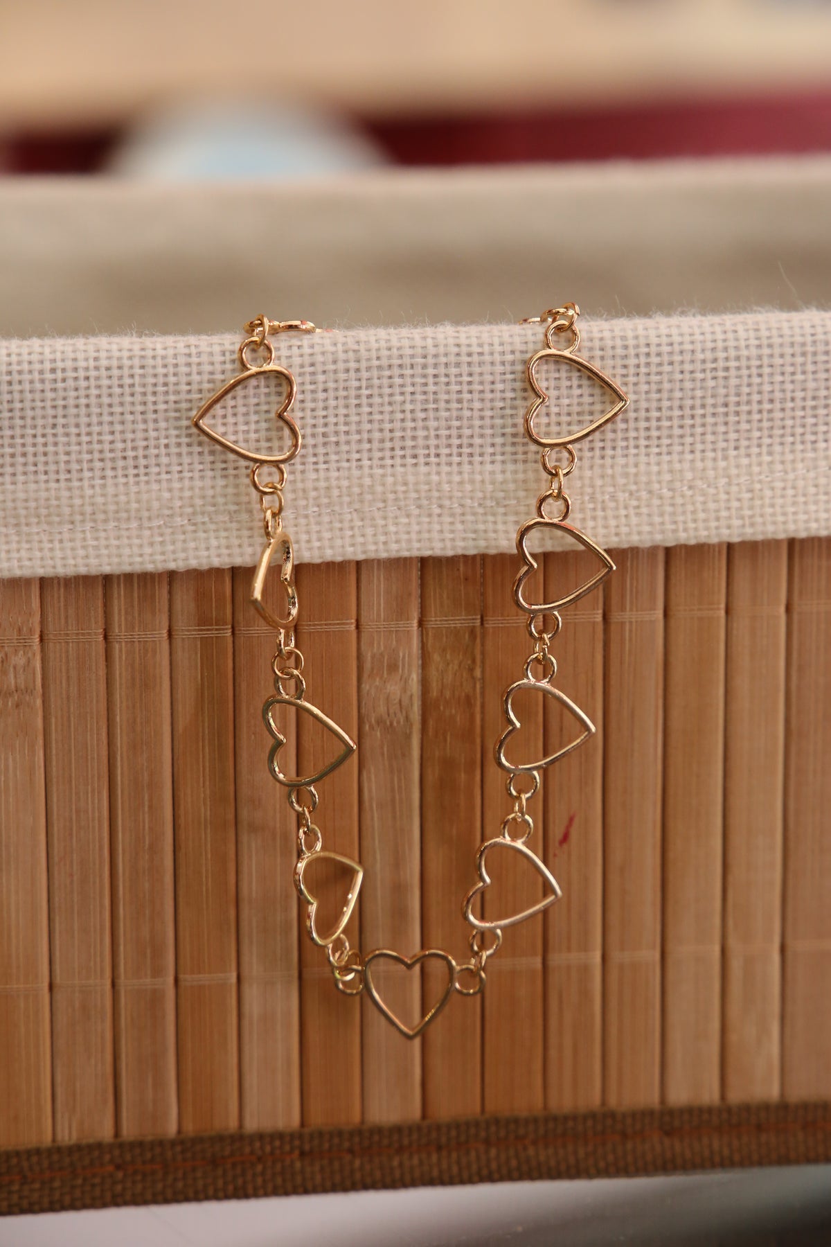 Golden Metalic Heart Choker