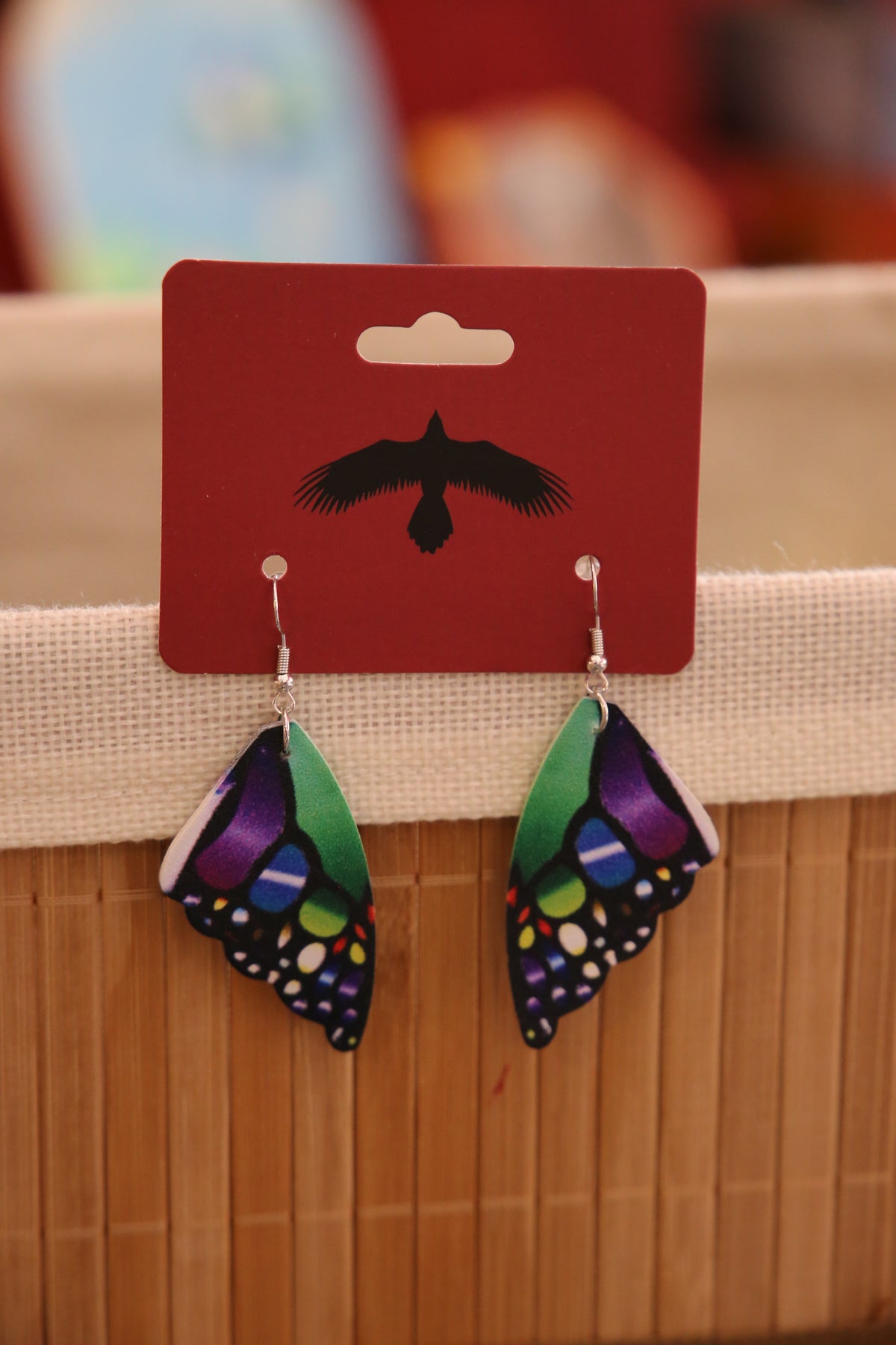 Green Butterfly Earrings
